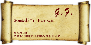 Gombár Farkas névjegykártya